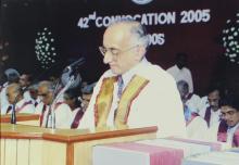 Prof. M. S. Ananth speaks at the 42nd Convocation, 2005
