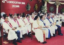 A view of the stage during the 42nd Convocation ceremony, 2005