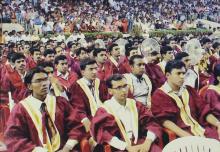 Some of the graduating students photographed at the 42nd Convocation, 2005