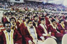 A shot of the graduands at the 42nd Convocation, 2005