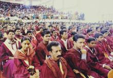 Some of the graduating students at the 42nd Convocation, 2005