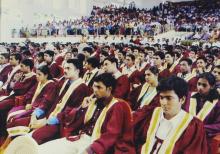 A photograph of graduands taken during the 42nd Convocation, 2005