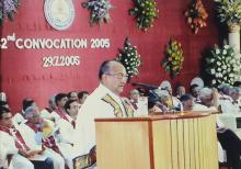 Dr. A. E. Muthunayagam speaks at the 42nd Convocation, 2005