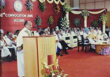 Dr. A. E. Muthunayagam speaks at the 42nd Convocation, 2005