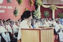 Dr. Usha Titus speaks at the 42nd Convocation, 2005