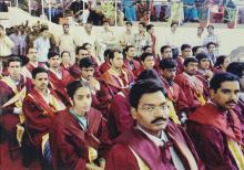 A photograph of some of the graduands at the 42nd Convocation, 2005