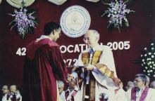 Prof. M. S. Ananth confers a degree upon a student during the 42nd Convocation, 2005