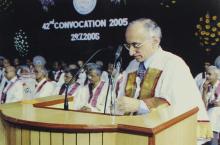 Prof. M. S. Ananth addresses the audience at the 42nd Convocation, 2005