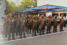 The Institute Security contingent at the security officers’ parade at the 63rd Republic Day, 2012