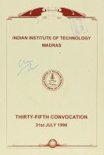 The 35th Convocation invitation, 1998