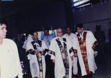 Mr. U. R. Rao, Mr. Krishan Kant and Prof. R. Natarajan at the 35th convocation