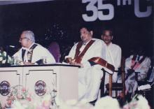 Mr. Krishan Kant and Prof. R. Natarajan at the 35th Convocation, 1998
