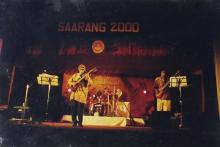 A band performs at the ‘Fusion Nite’ event at Saarang 2000