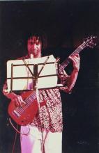 The lead guitarist of the headlining band at the ‘Fusion Nite’ event performs at Saarang 2000