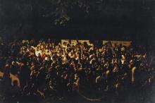 The audience at the Open Air Theatre during one of the pro-show events at Saarang 2000