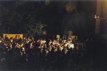 The audience at the Open Air Theatre during one of the pro-show events at Saarang 2000