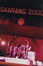 The drummer from the headlining band of the ‘Fusion Nite’ event performs at Saarang 2000