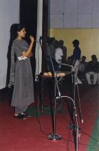 The solo singing event (possibly) in progress at the Saarang 2000 cultural festival