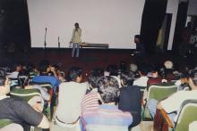 The solo singing event (possibly) in progress at the Saarang 2000 cultural festival