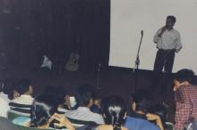 The solo singing event (possibly) in progress at the Saarang 2000 cultural festival