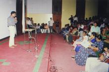 The solo singing event (possibly) in progress at the Saarang 2000 cultural festival