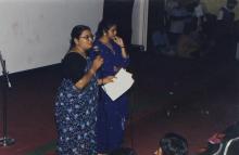 The judges of the solo singing event (possibly) announcing the event’s winners