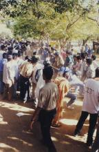 Tug of war in progress at Saarang 2000