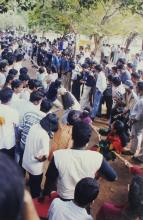 Tug of war in progress at Saarang 2000