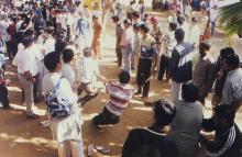Tug of war in progress at Saarang 2000