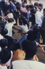 Tug of war in progress at Saarang 2000