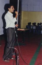 The solo singing event (possibly) in progress at the Saarang 2000 cultural festival