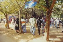 A view of the area outside the Central Lecture Theatre during the Saarang 2000 cultural festival