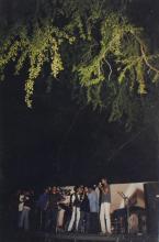 Students perform at an outdoor music event at the Saarang 2000 cultural festival