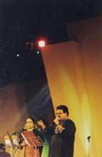 S. P. Sailaja and S. P. Balasubrahmanyam performing during the ‘Lite Music Nite’ event at Saarang 2000