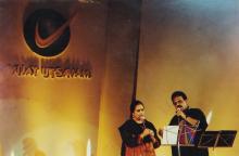 S. P. Sailaja and S. P. Balasubrahmanyam performing during the ‘Lite Music Nite’ at Saarang 2000