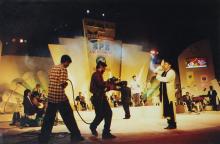 The ‘Lite Music Nite’ programme in progress at Saarang 2000