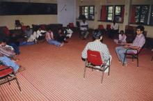 An event at Saarang 2000, that appears to be dramatics, underway
