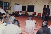 An event at Saarang 2000, that appears to be dramatics, underway