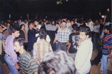 Students dancing at the Saarang 2000 cultural event