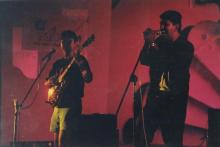 A band performing at the Saarang 2000 cultural festival