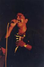 An artist performing at the Saarang 2000 cultural festival