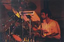 A drummer performing at the Saarang 2000 cultural festival