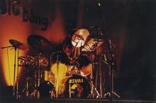 A drummer performing at the Saarang 2000 cultural festival