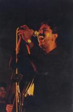 An artist performing at the Saarang 2000 cultural festival