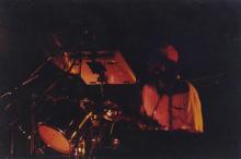 A drummer performing at the Saarang 2000 cultural festival