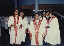 The academic procession at the Special Convocation, 2001