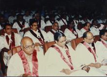 Faculty members at the Special Convocation, 2001