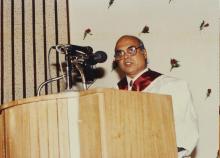 Prof. S. Narayanan speaks at the 2001 Special Convocation