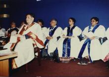 A photograph of the IIT Madras administrators on the dais during the 2001 Special Convocation