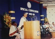 Dr. Gururaj Deshpande speaks at the 2001 Special Convocation